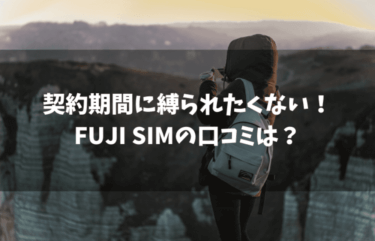 格安SIMでも100ギガプランが使える！？FUJI SIMの口コミは？